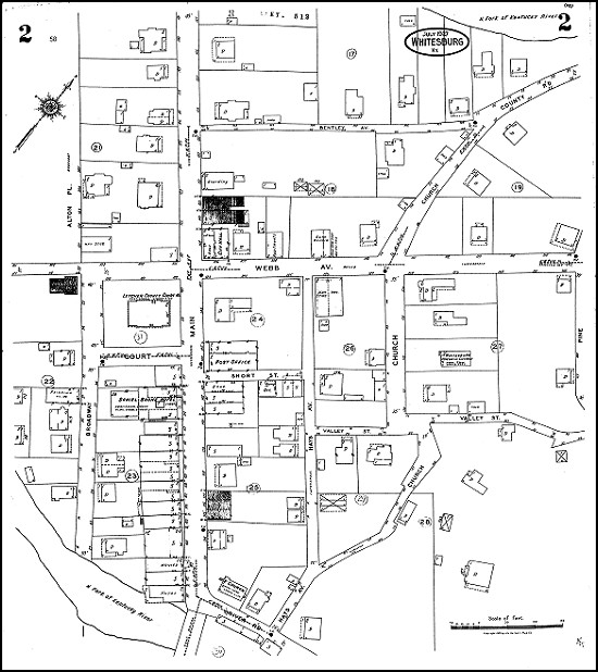 1927 Sanborn Map of Whitesburg