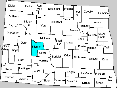 mercer county nd map
