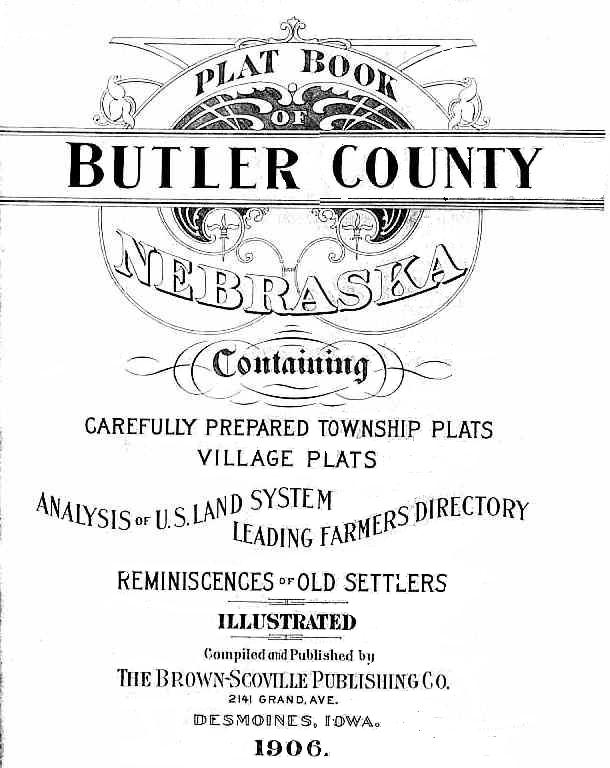 Butler Co. Land Atlas of 1906 book cover