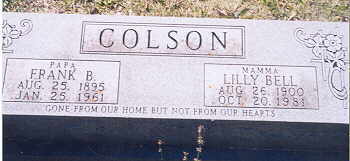 Frank B. and Lilly Bell Colson