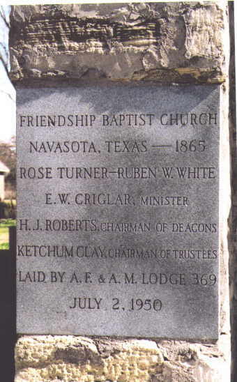Friendship Baptist Church Historical Marker