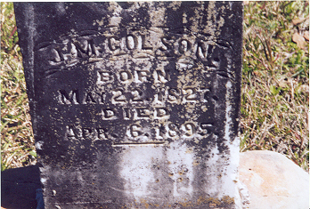 Tombstone of John Morgan Colson