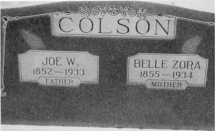 Joseph W. and Belle Zora Colson