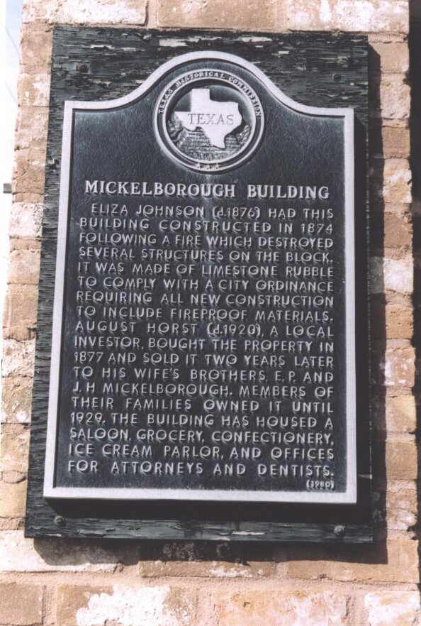 Mickleborough Building Historical Marker