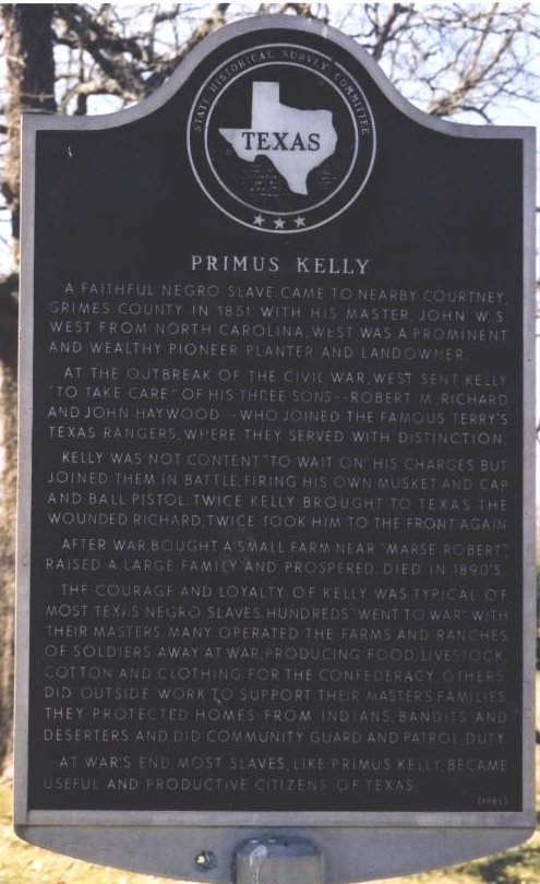 Primus Kelly Historical Marker