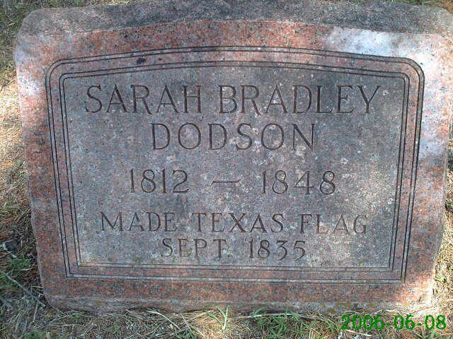 Sarah Bradley Dodson tombstone