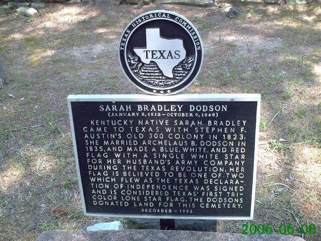 Sarah Bradley Dodson Historical Marker