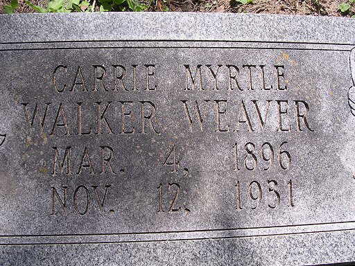 Carrie Myrtle Walker Weaver