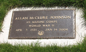 Allan McClure Johnson tombstone