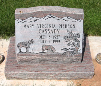 Mary Virginia Pierson Cassady tombstone
