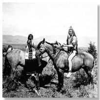 Two Ute Indians on Horseback