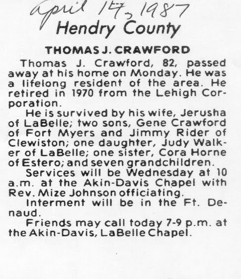 Hendry County FL Genealogy