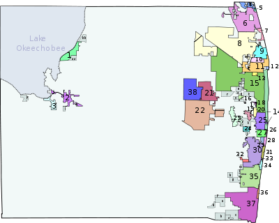 38 Municipalities in Palm Beach County