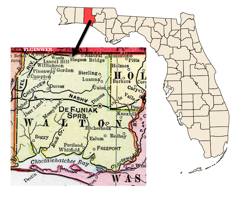 Map Walton County Florida