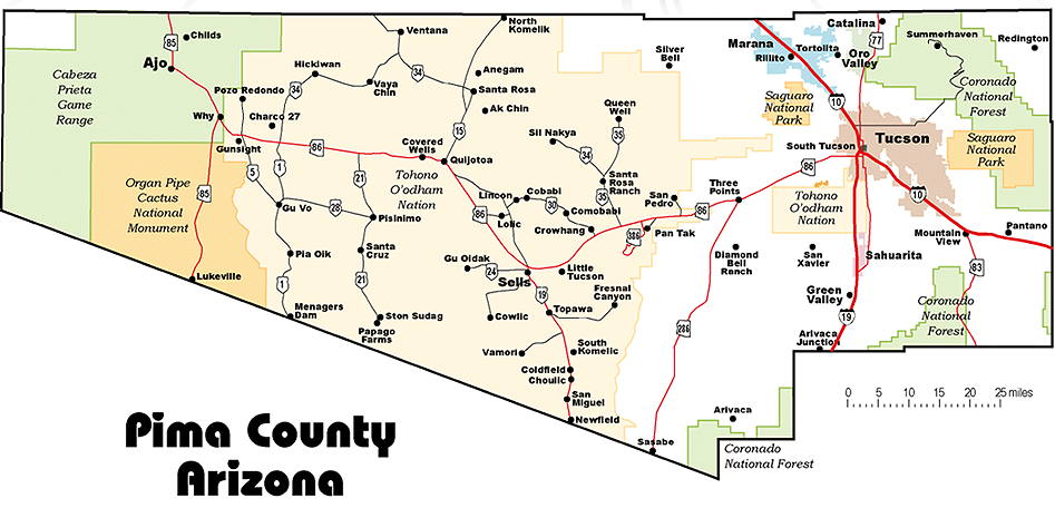 Pima County Maps And Records Cities And Towns Map 9212