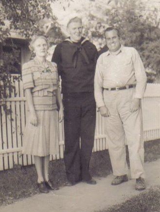 Mark McLain in his U.S. Navy uniform with Tom and Ruby (Massey) Murphy.

Photo courtesy of Brenda McLain