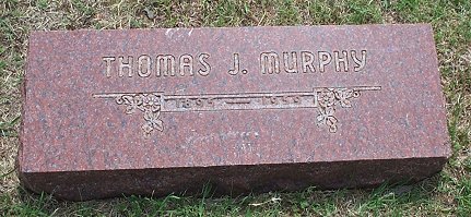 Gravestone for Thomas J. Murphy, Sunnyside Cemetery, Sun City, Kansas. 

Photo courtesy of Kim Fowles.