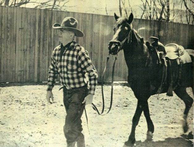 M.F. 'Mac' McLain, founder of McLain's Roundup.  Photo by Homer Venters, from the collection of Brenda McLain, courtesy of Kim Fowles.