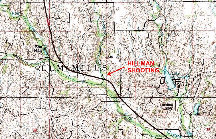 USGS topographic map showing a part of Elm Mills Township, Barber County, Kansas.