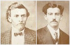 Is John Hillmon (left)  the man buried in a Lawrence cemetery, or is it, at right,  Federick Walters? A forensic investigation may yield answers.

Archives: National Archives and Records Administration in Kansas City, Missouri.

Photos courtesy of Marianne Wesson.