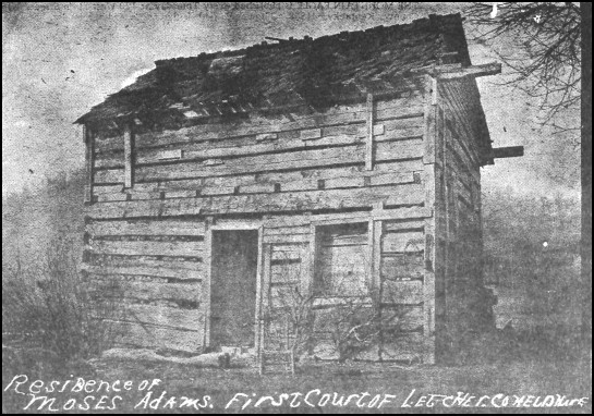 The Moses Adams house, built about 1812, served as Letcher County's first courthouse