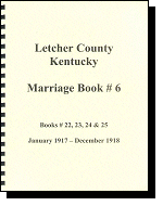 Letcher County, Kentucky, Marriage Book #6 (Vol. 6)