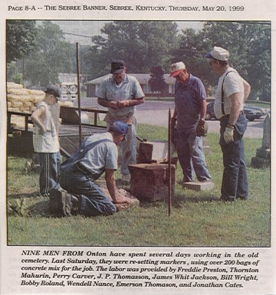 Onton Cemetery work