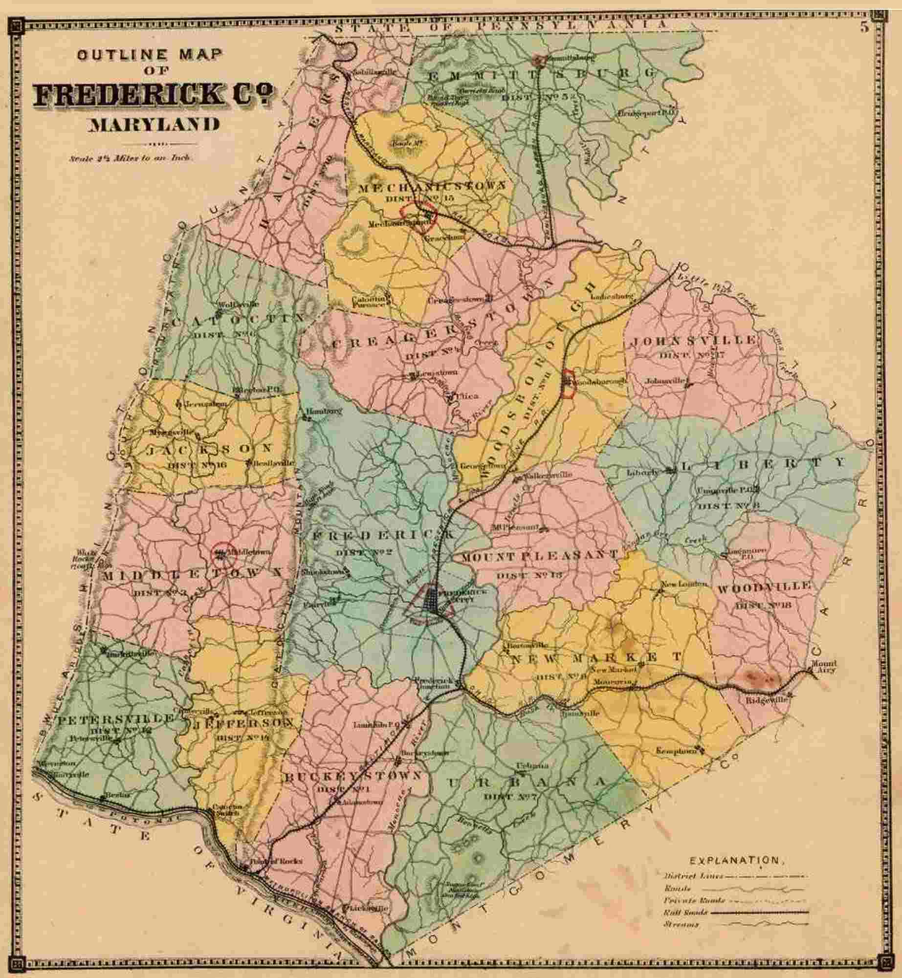 Frederick County District Map