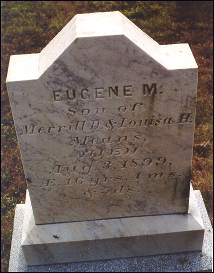 Headstone of Eugene M. Means