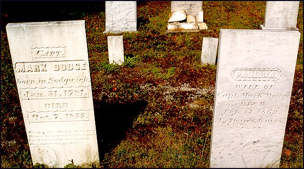 Headstones of Mark and Paulina Dodge