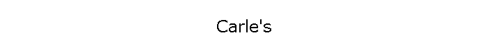 Carle's