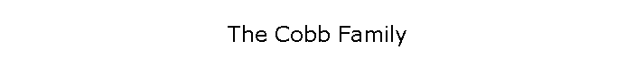The Cobb Family