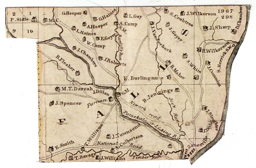 Muskingum County, Falls Township Plat Map