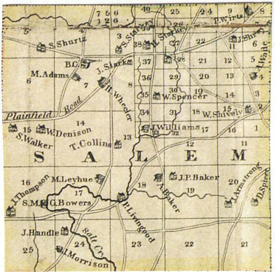 Muskingum County, Salem Township Plat Map