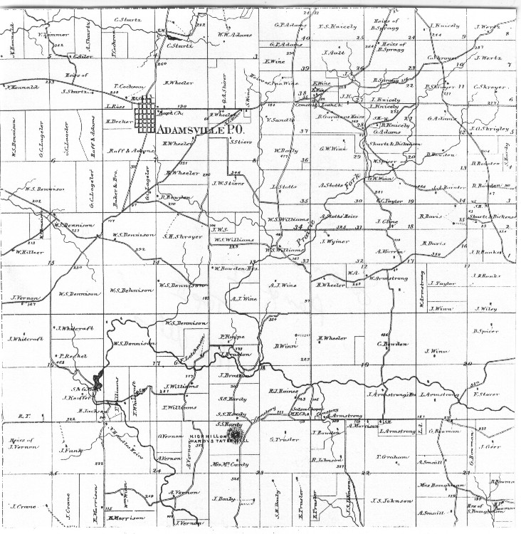 Muskingum County, Salem Township Plat Map