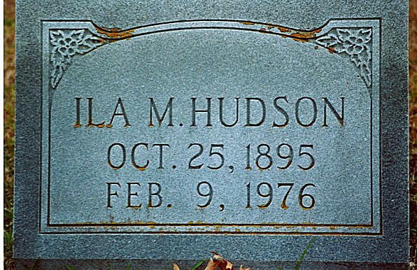 Ila Hudson tombstone