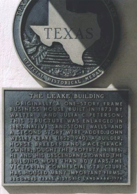 Description: Leake Building Historical Marker