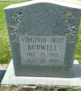 Virginia Myrtle <i>Agee</i> Burwell