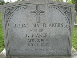  Lillian Maud <I>Akers</I> Akers