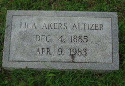  Delilah Ann Lila <I>Akers</I> Altizer