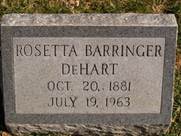  Rosetta Elizabeth <I>Barringer</I> DeHart