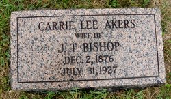  Carrie Lee <I>Akers</I> Bishop