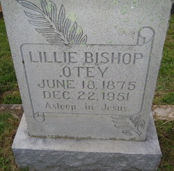  Lillie Isabelle <I>Bishop</I> Otey