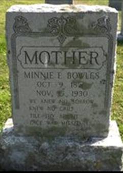 Minnie E Bowles