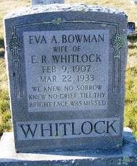  Eva A. <I>Bowman</I> Whitlock