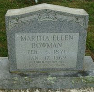  Martha Ellen <I>Yearout</I> Bowman