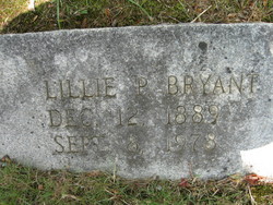  Lillie Louise <I>Parks</I> Bryant