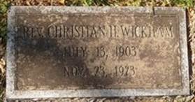 Rev Christian H Wickham, Sr