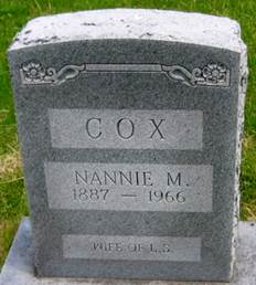 Nannie M <i>Aldeson</i> Cox