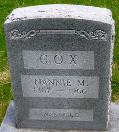 Nannie M <i>Aldeson</i> Cox